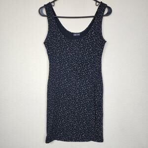 Vintage Medium Wet Seal Black Bodycon Star Print Dress
